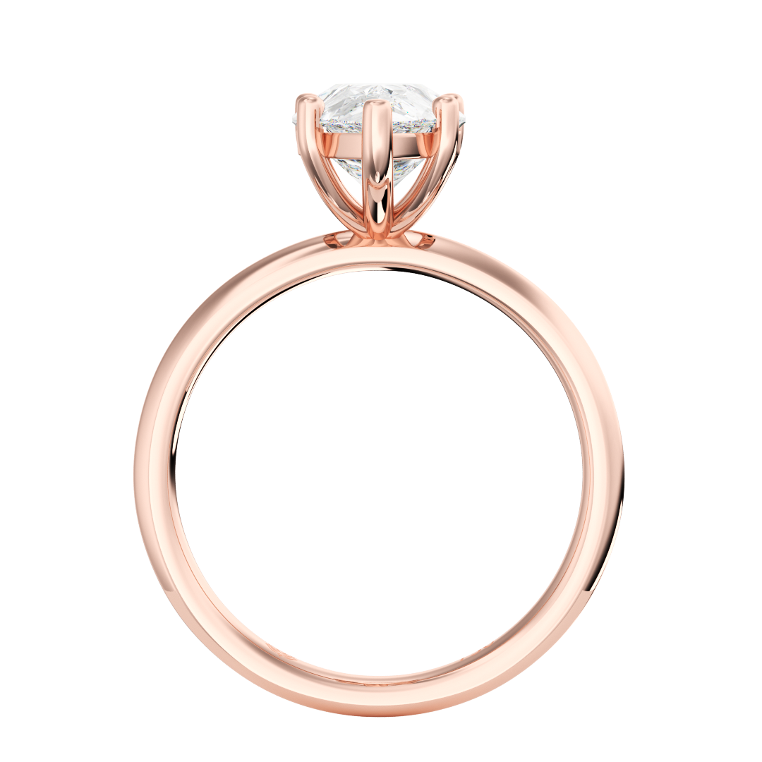 Denise Pear Solitaire Diamond Engagement Ring
