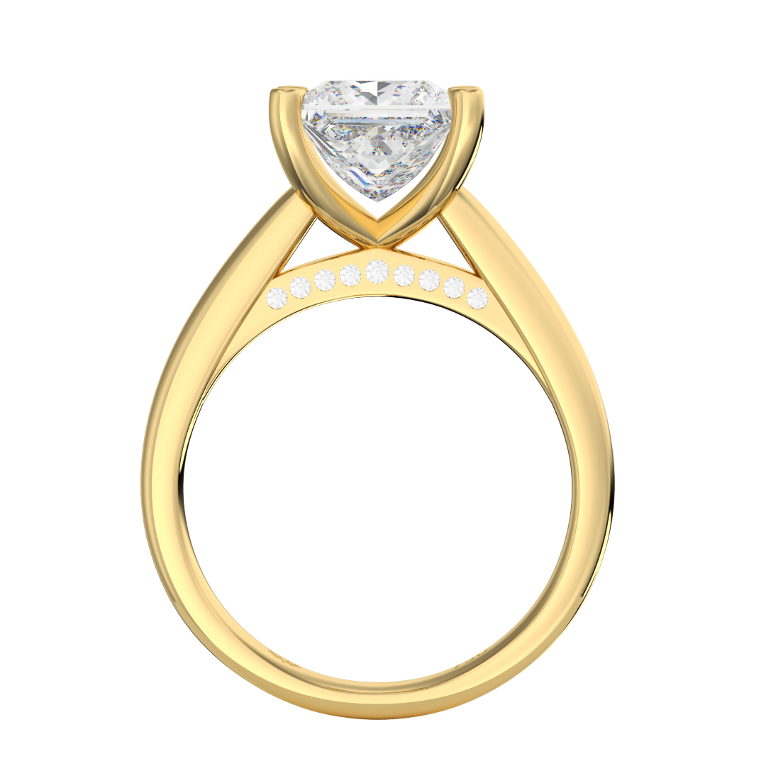 Ophelia Princess Diamond Hidden Halo Engagement Ring
