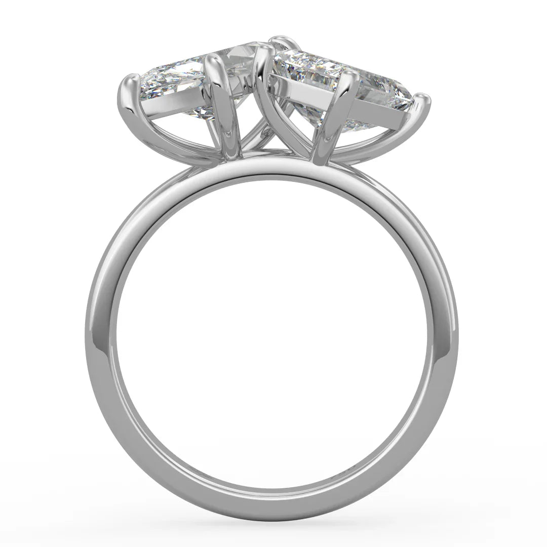 Celeste Marquise & Emerald Twin Diamond Ring