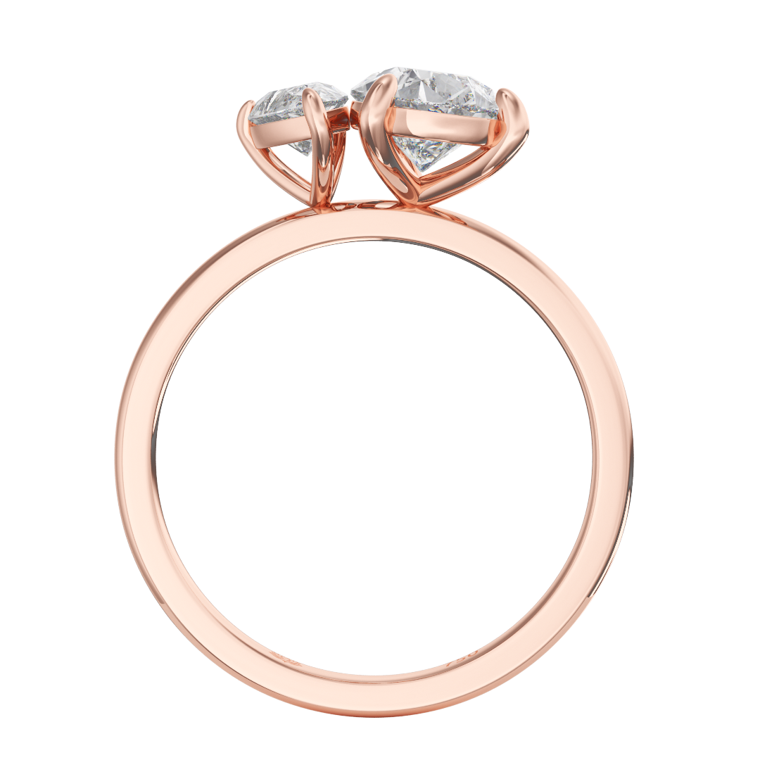Luminara Toi Et Moi Pear Diamond Ring