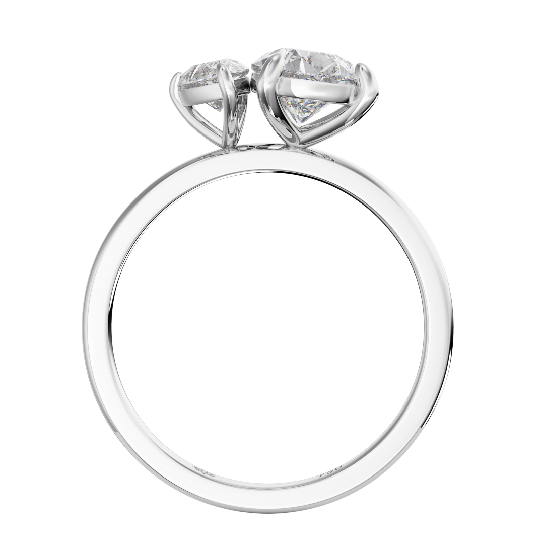 Luminara Toi Et Moi Pear Diamond Ring