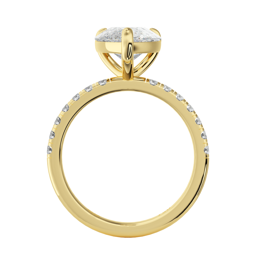 Evangeline Dewdrop Diamond Ring