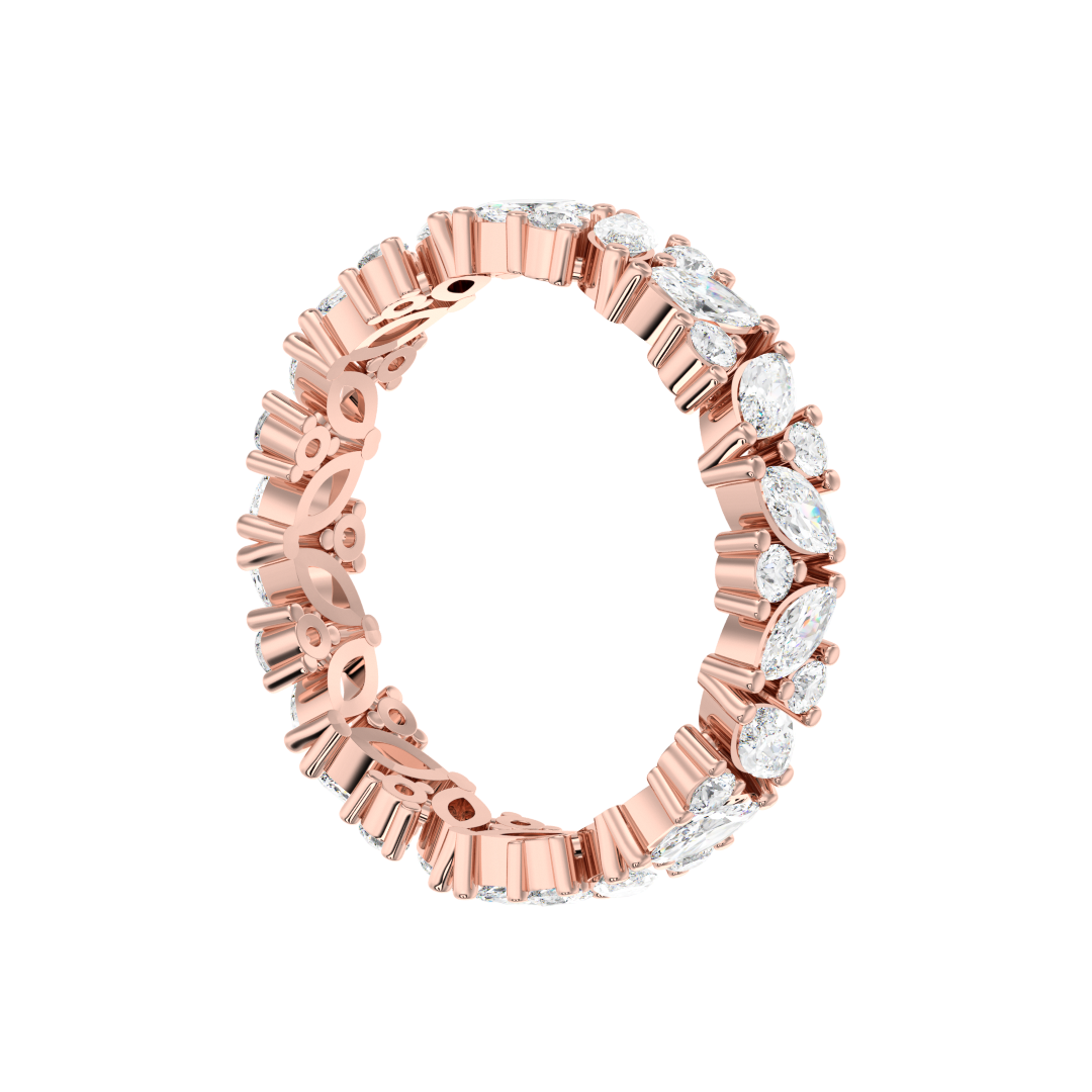Béatrice Marquise & Round Cut Half Band