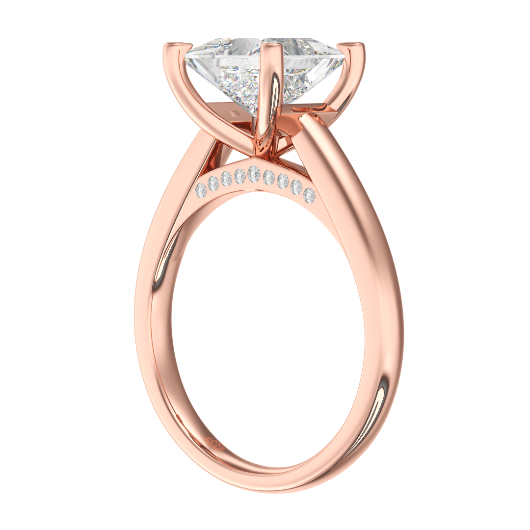 Ophelia Princess Diamond Hidden Halo Engagement Ring