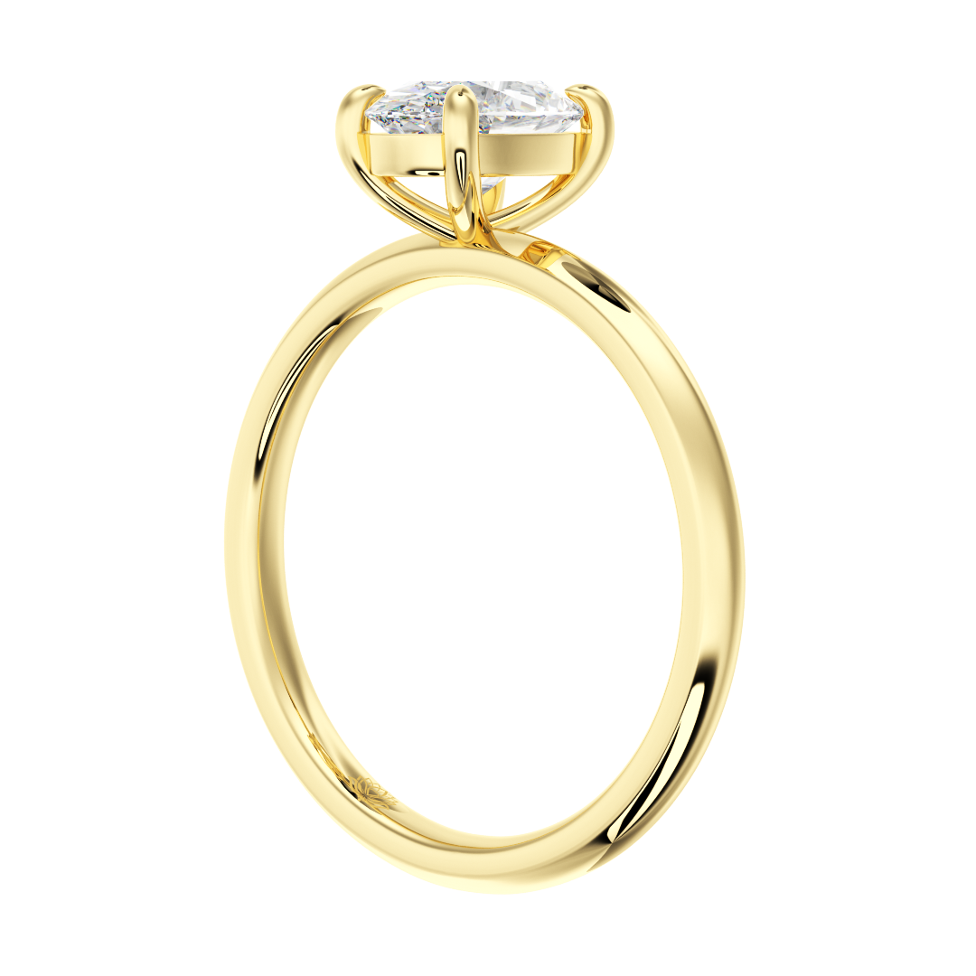 Serenity Oval Solitaire Diamond Ring