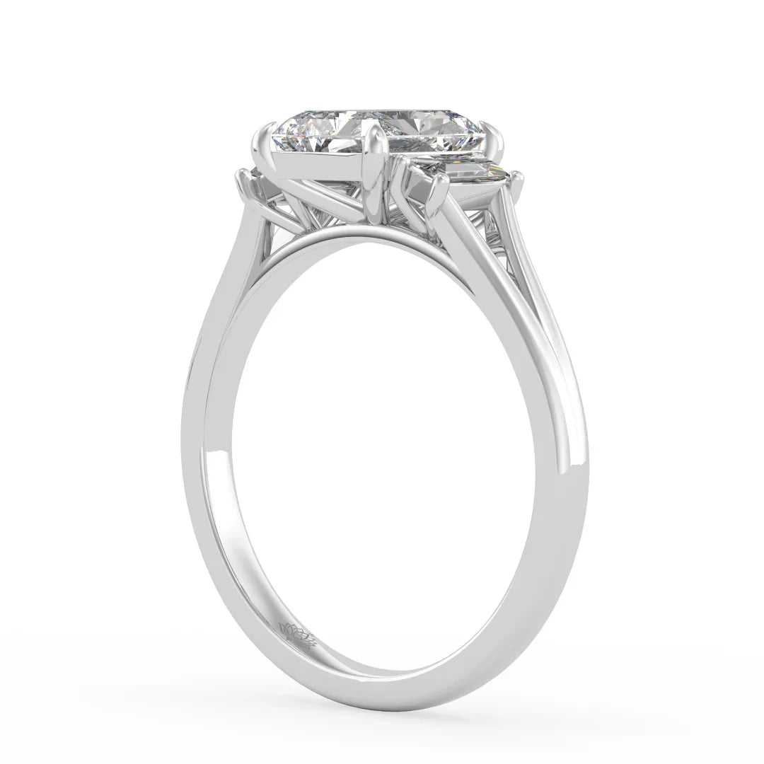 Ophelia Radiant Three Stone Diamond Ring