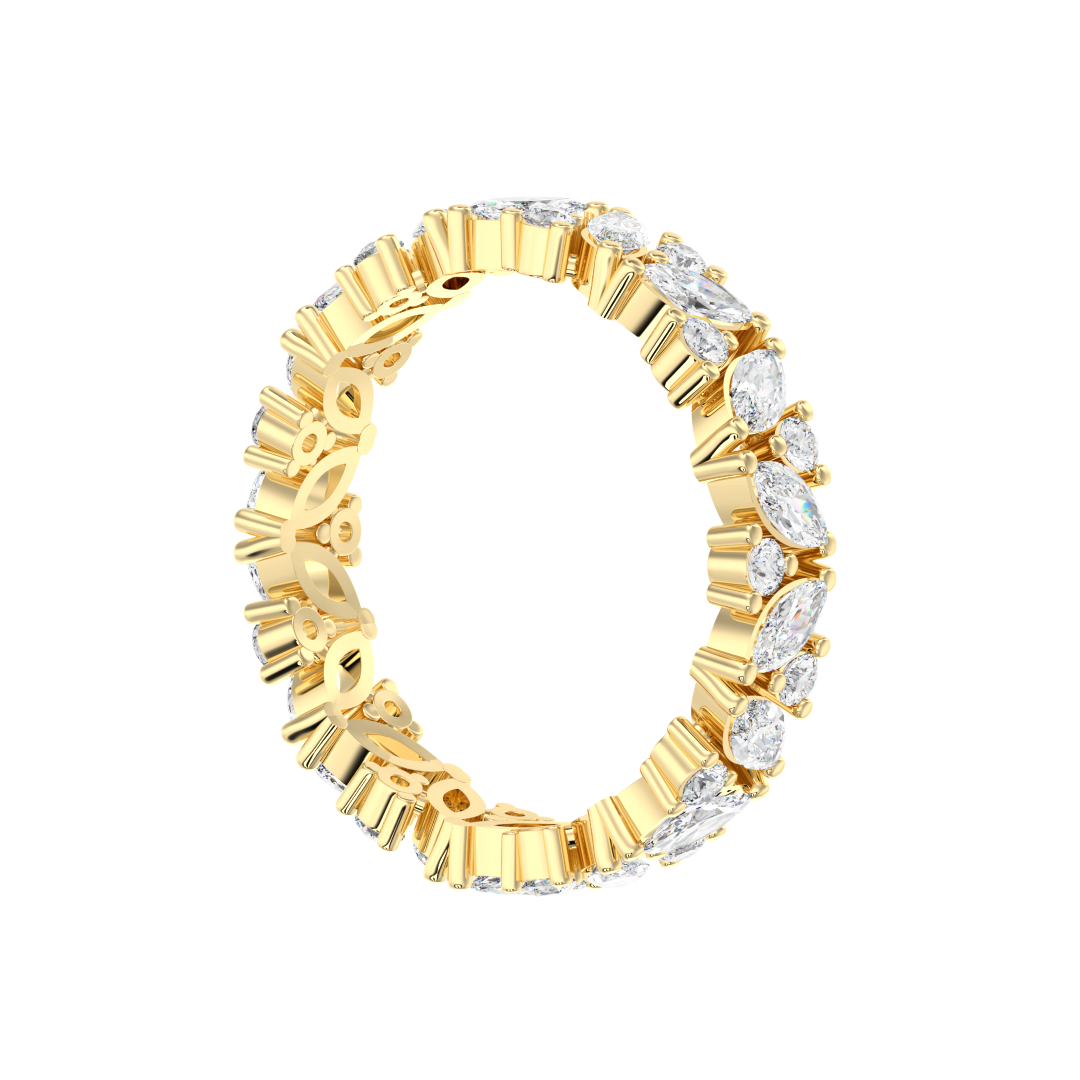 Béatrice Marquise & Round Cut Half Band