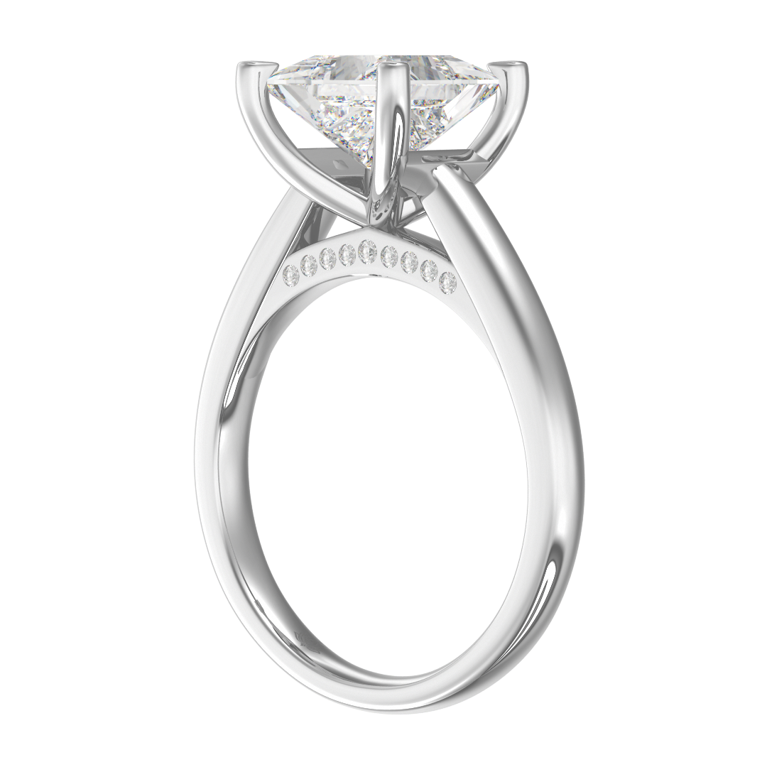 Ophelia Princess Diamond Hidden Halo Engagement Ring