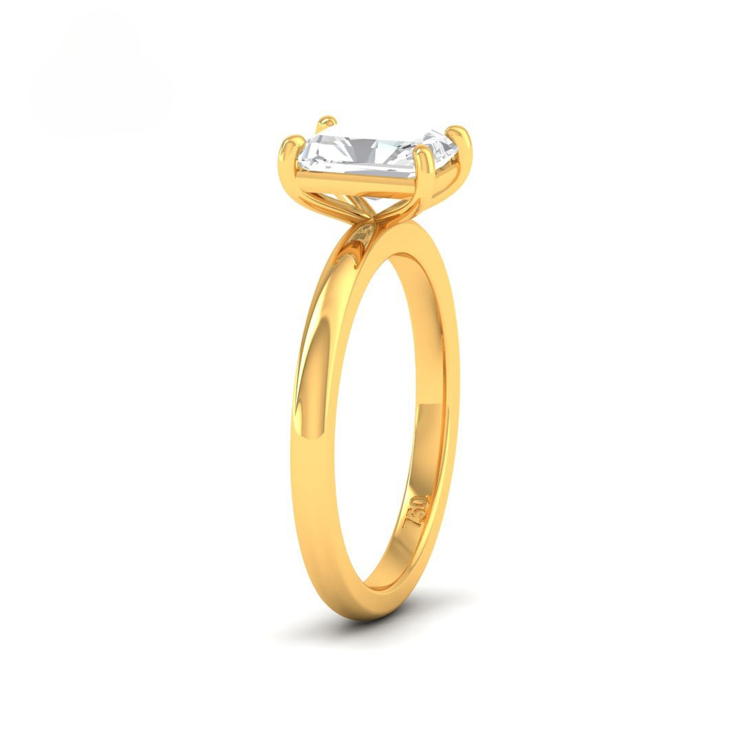 Anaya Solitaire Radiant Cut With Diamond Engagement Ring