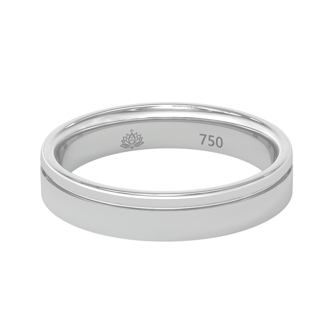 Sterling Grooved Matte Men's Band