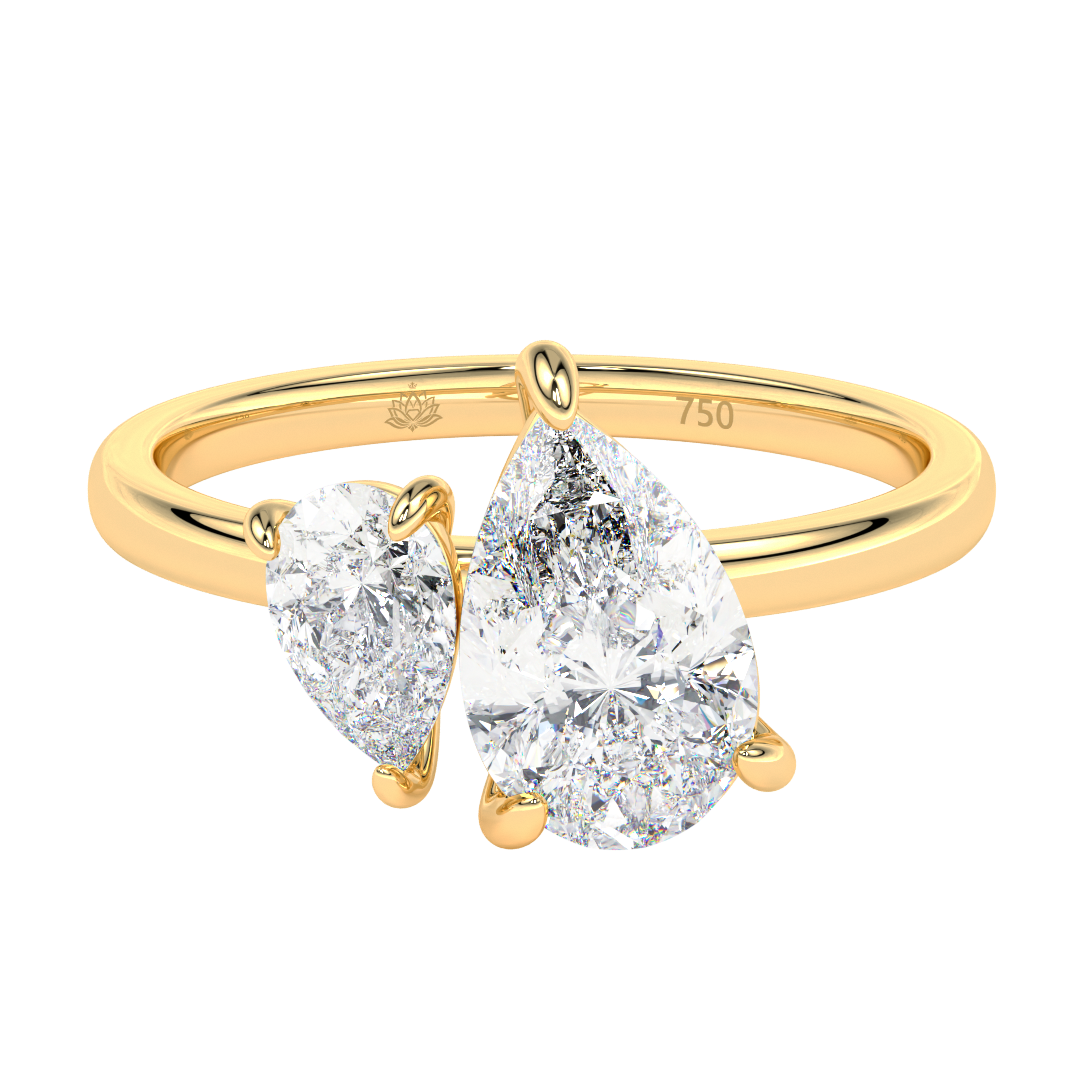 Luminara Toi Et Moi Pear Diamond Ring