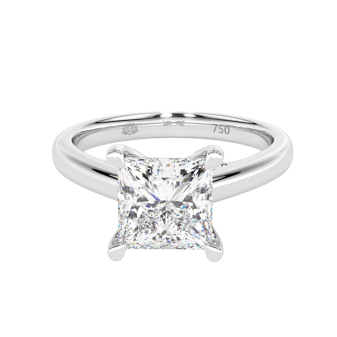 Ophelia Princess Diamond Hidden Halo Engagement Ring