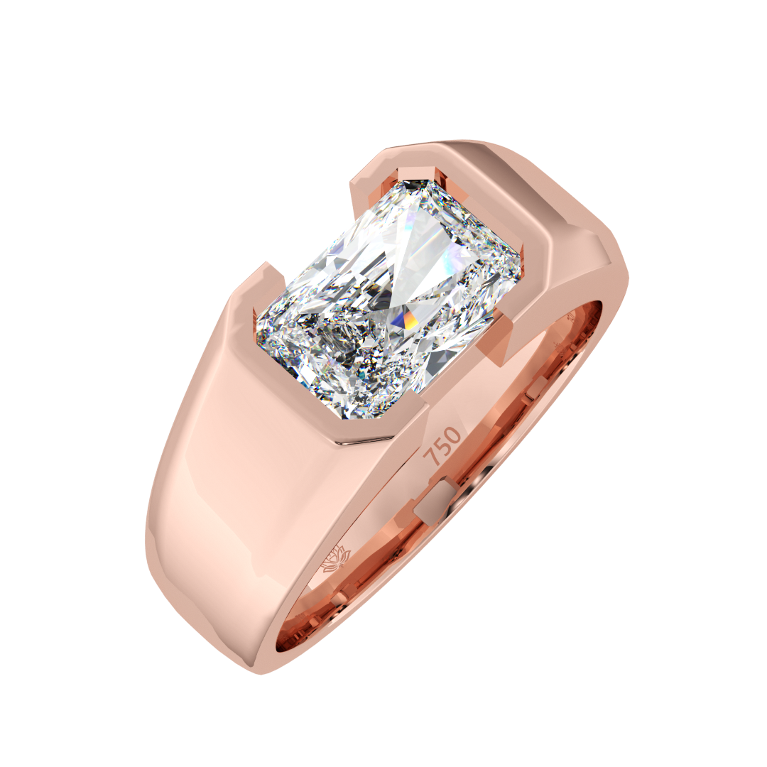 Fitzgerald 2ct Radiant Cut Diamond Ring for Modern Men
