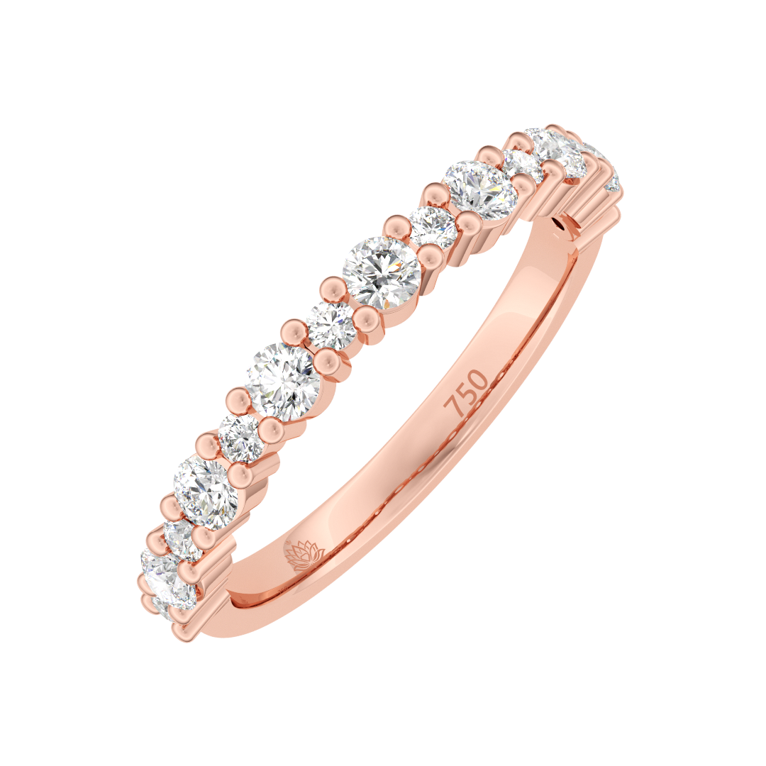 Luminara Round Brilliant Cut Diamond Wedding Band