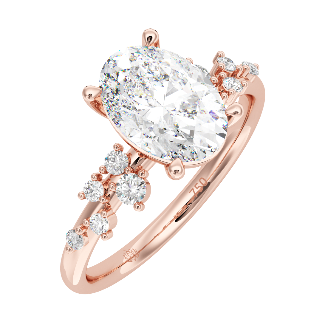 Calliope Étoile Oval Cut Diamond Band