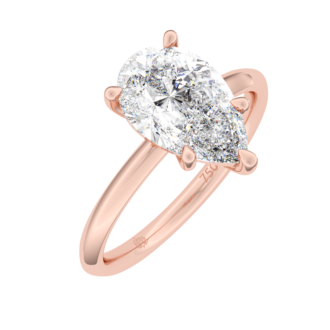 Denise Pear Solitaire Diamond Engagement Ring