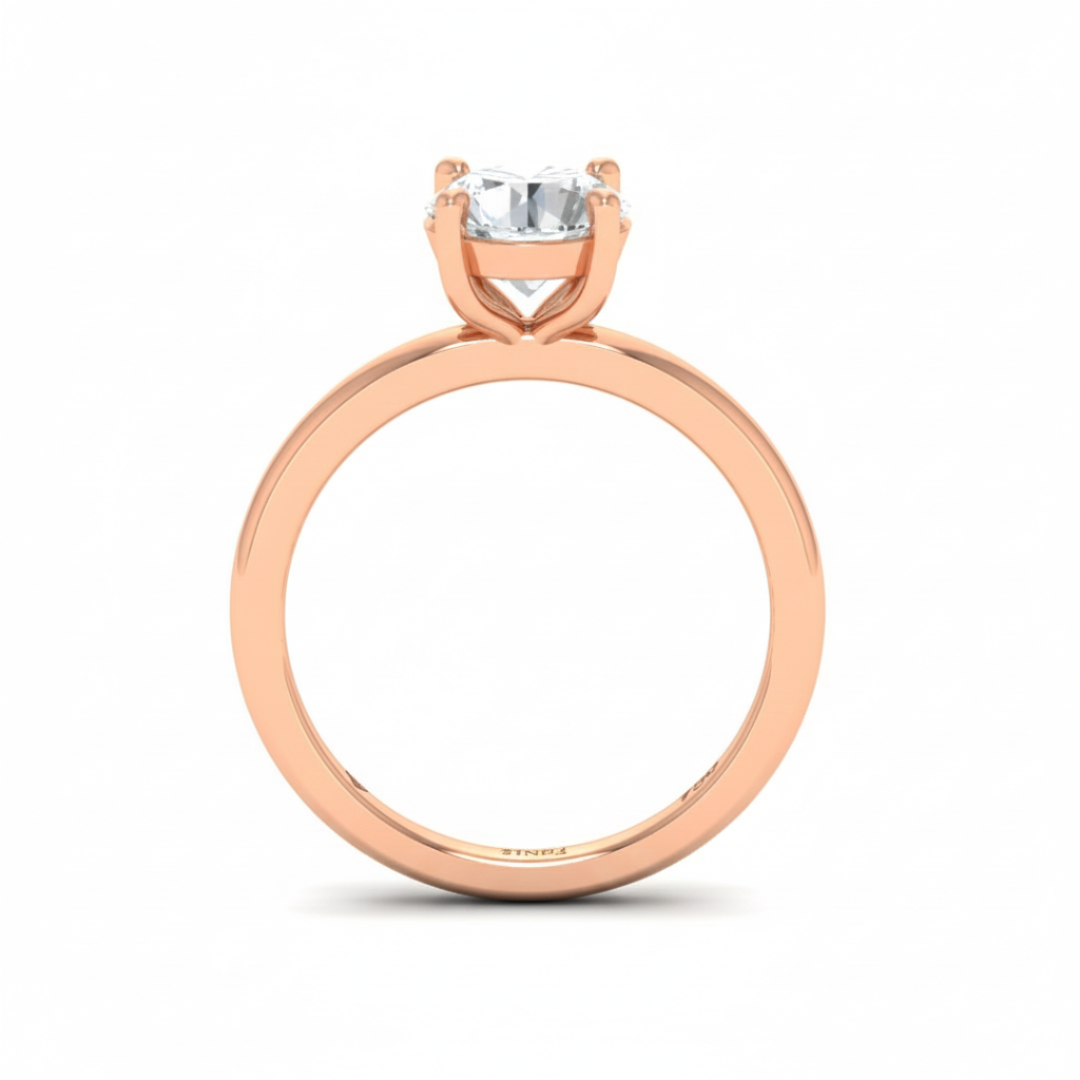 Anaya Solitaire Round Cut With Diamond Engagement Ring