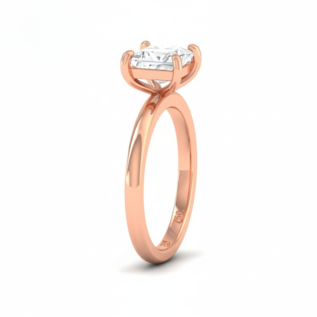 Anaya Solitaire Princess Cut With Diamond Engagement Ring