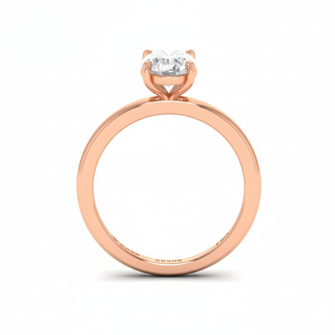Anaya Solitaire Oval Cut With Diamond Engagement Ring