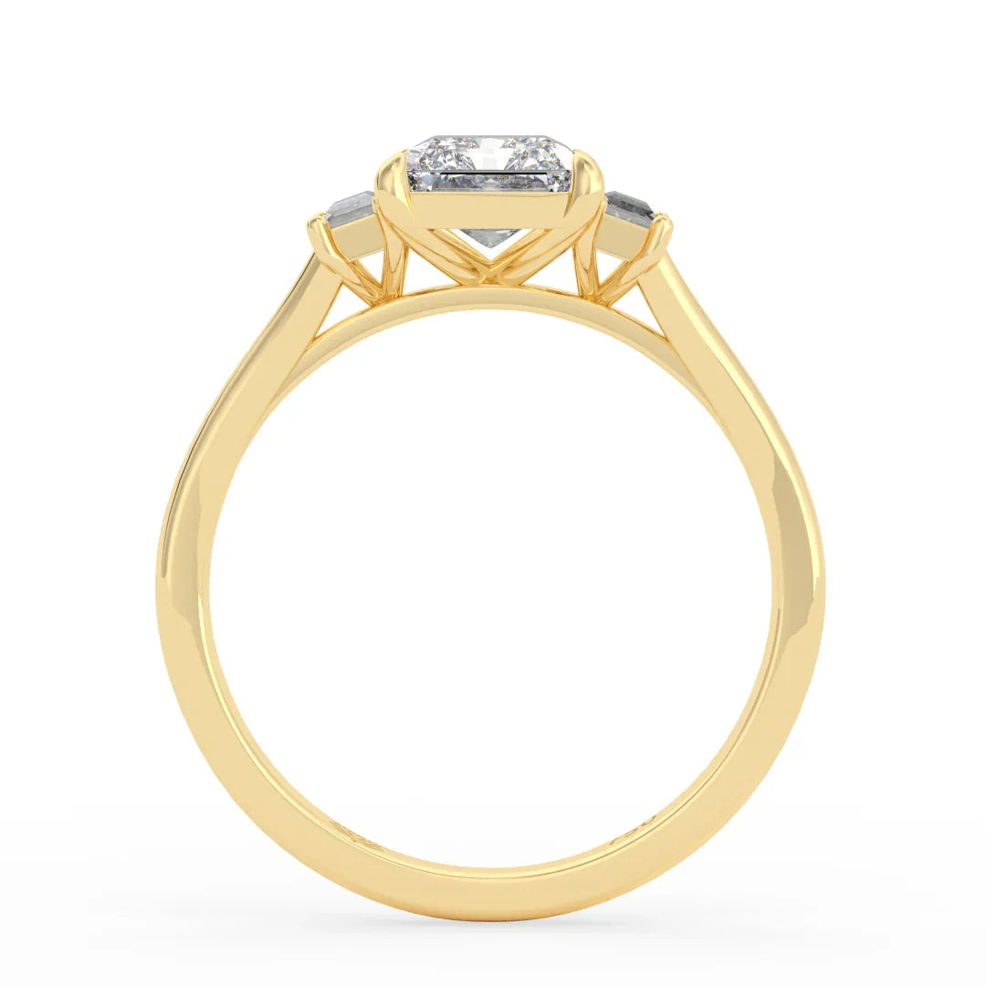 Ophelia Radiant Three Stone Diamond Ring