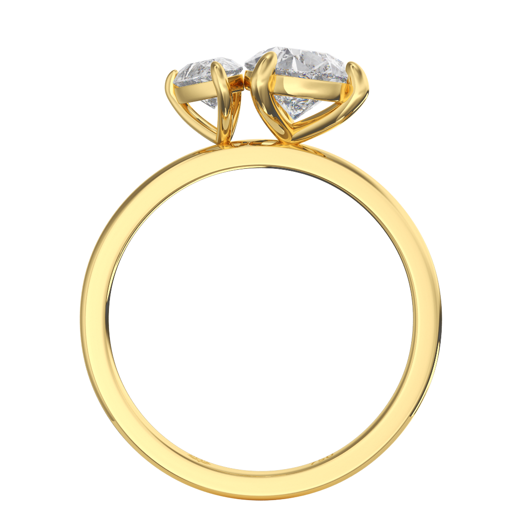 Luminara Toi Et Moi Pear Diamond Ring