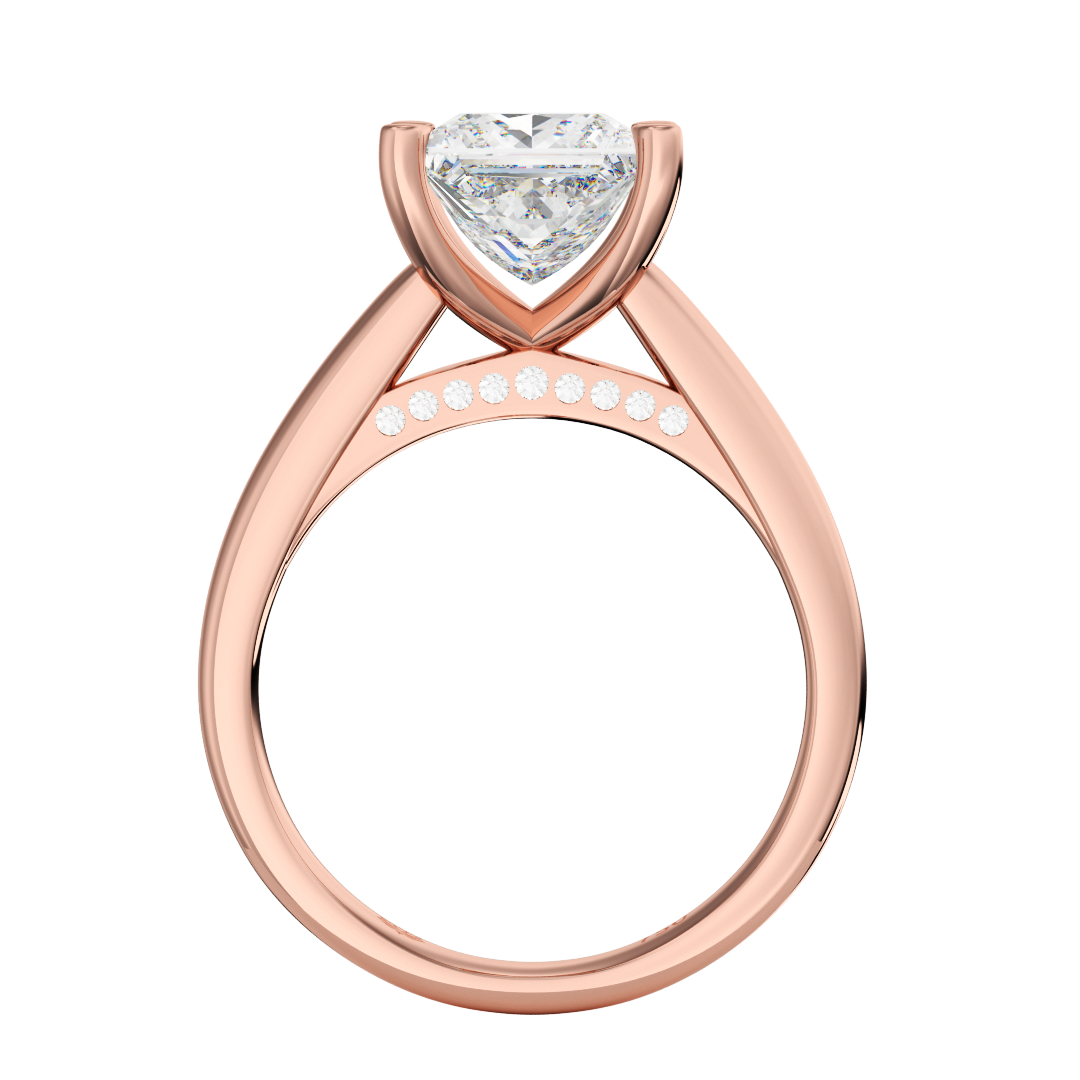Ophelia Princess Diamond Hidden Halo Engagement Ring
