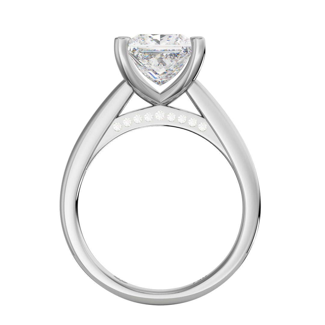 Ophelia Princess Diamond Hidden Halo Engagement Ring