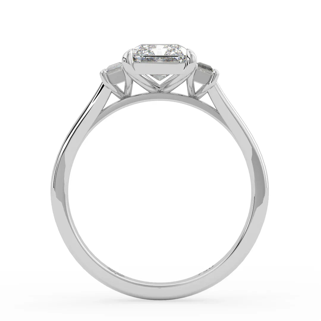 Ophelia Radiant Three Stone Diamond Ring