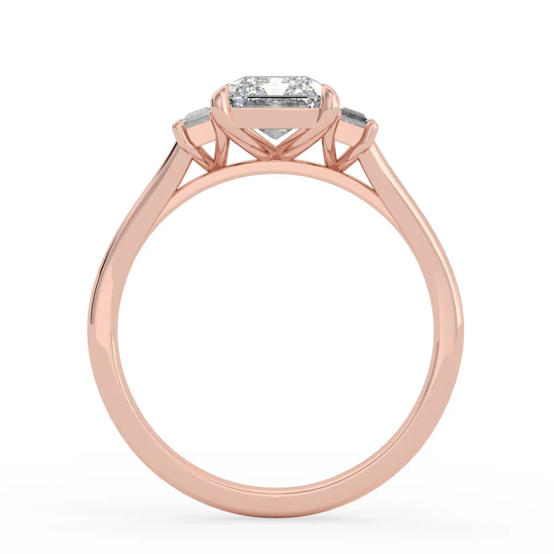 Ophelia Radiant Three Stone Diamond Ring