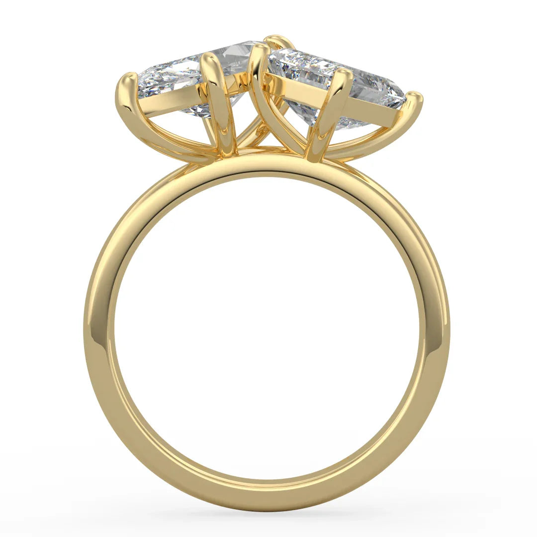 Celeste Marquise & Emerald Twin Diamond Ring
