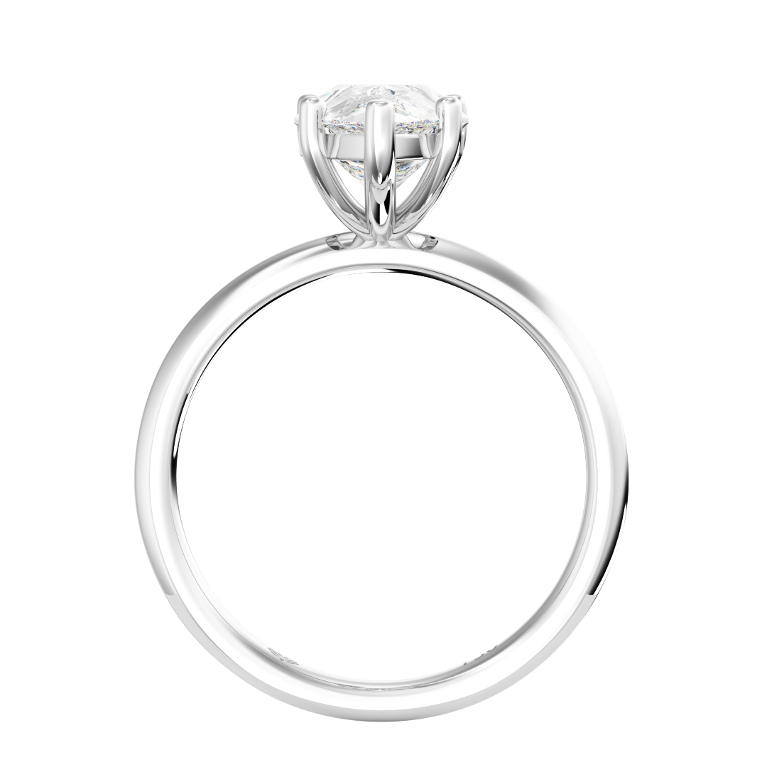 Denise Pear Solitaire Diamond Engagement Ring