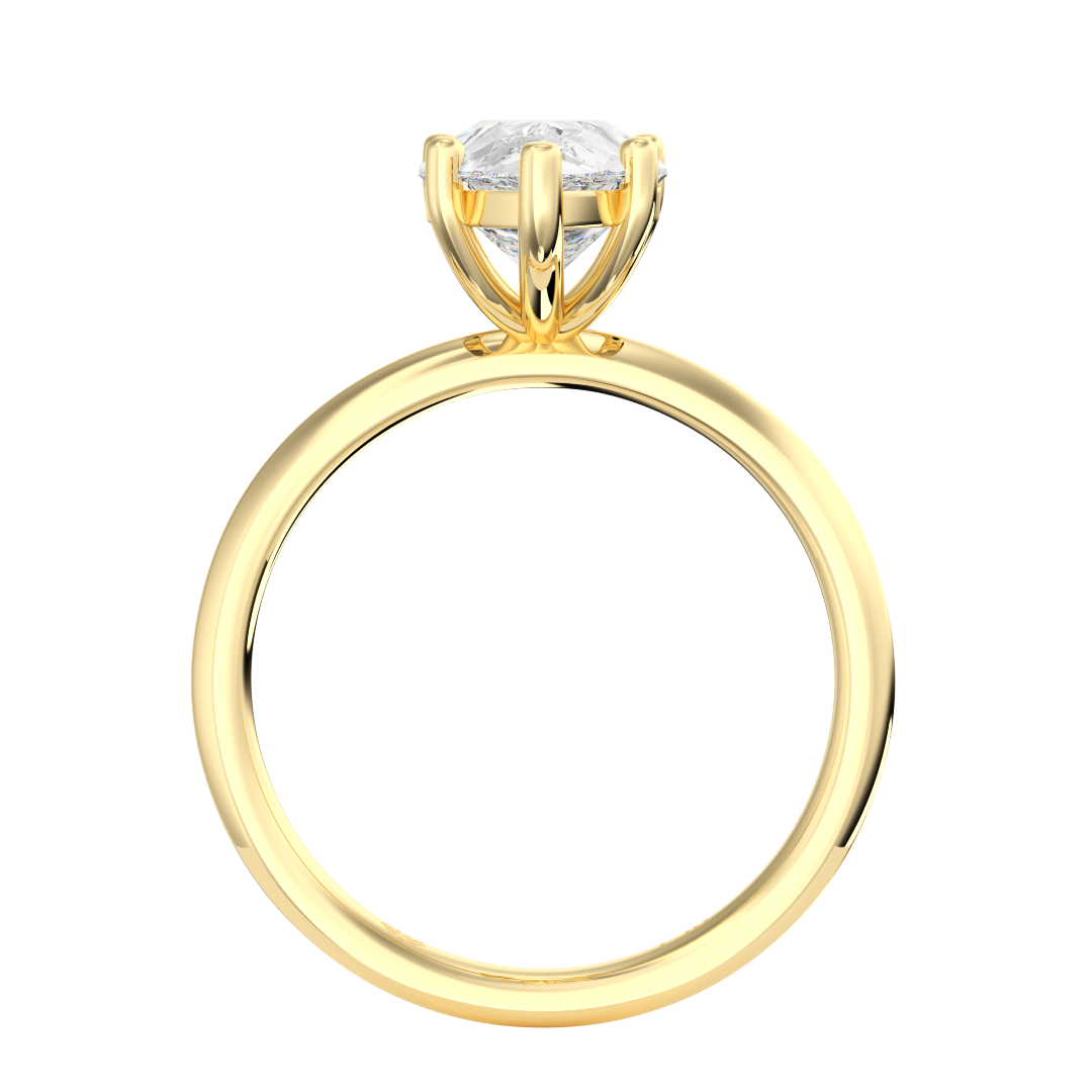 Denise Pear Solitaire Diamond Engagement Ring