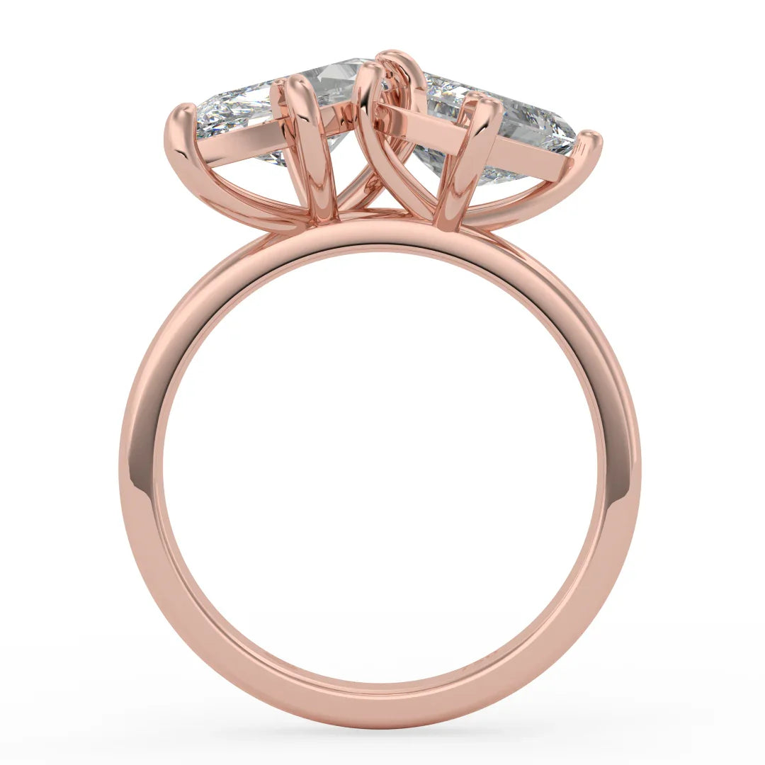 Celeste Marquise & Emerald Twin Diamond Ring