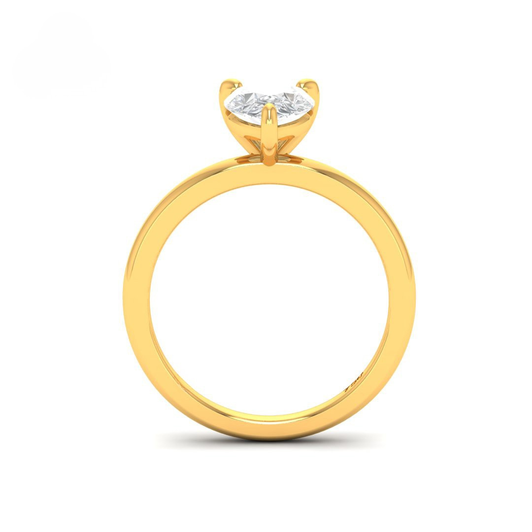 Anaya Solitaire Pear Cut With Diamond Engagement Ring