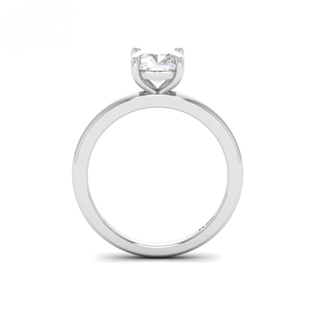 Anaya Solitaire Cushion Cut With Diamond Engagement Ring
