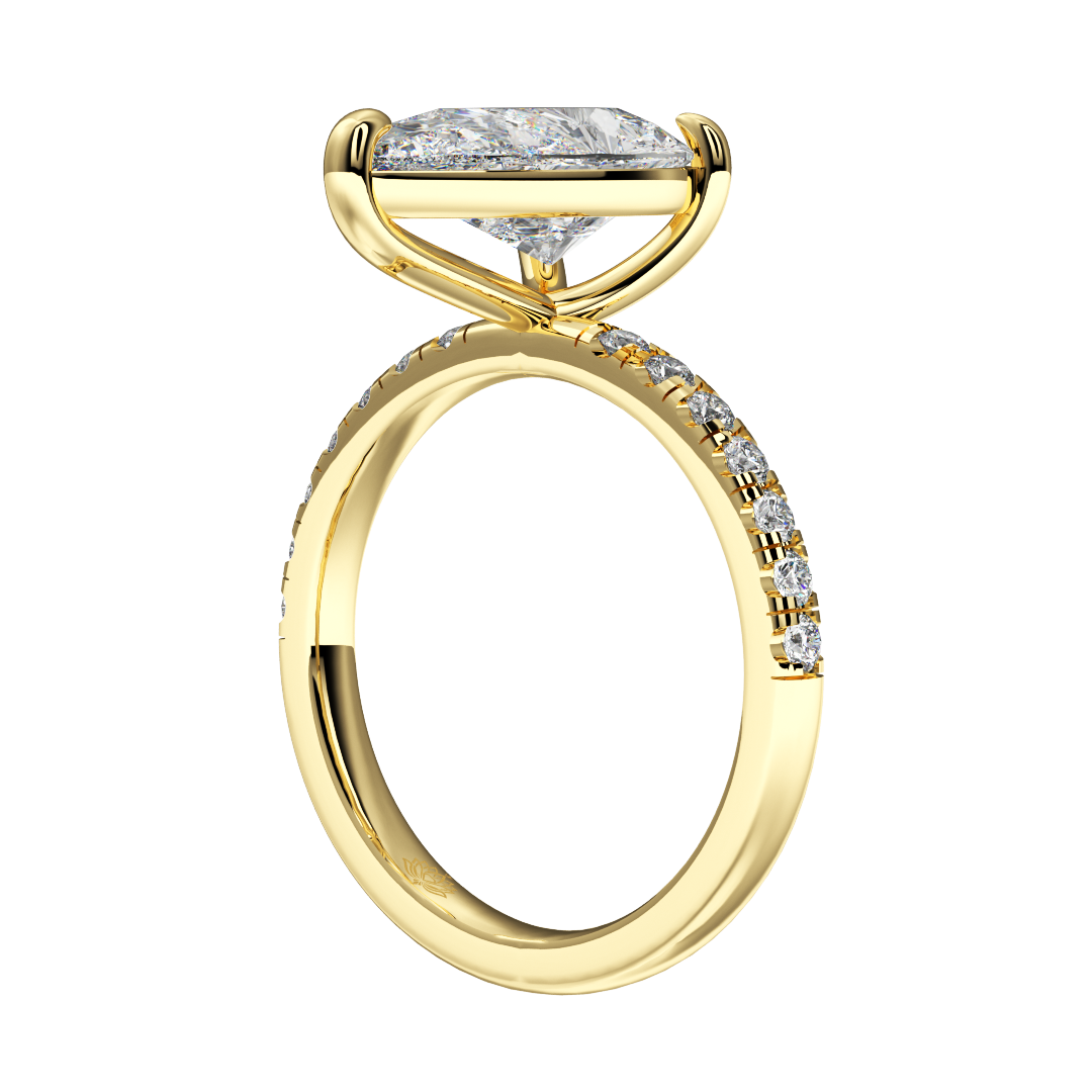 Evangeline Dewdrop Diamond Ring