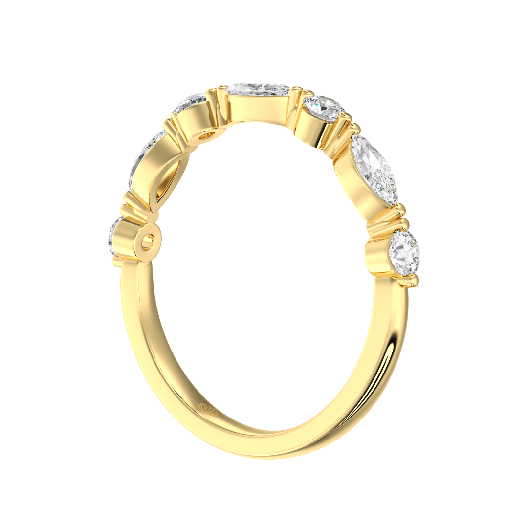 Cassandra 2 Stone Diamond Wedding Band