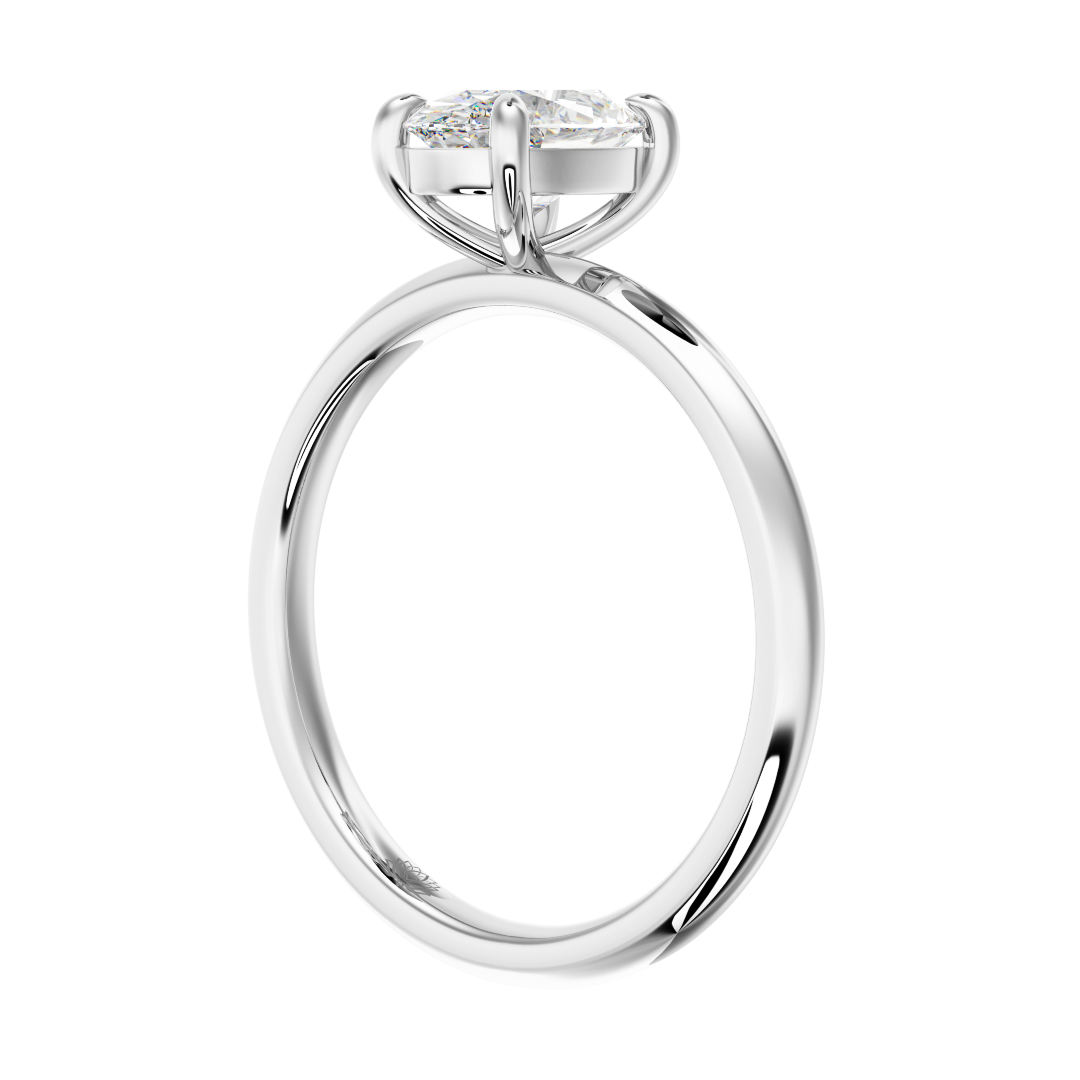 Serenity Oval Solitaire Diamond Ring