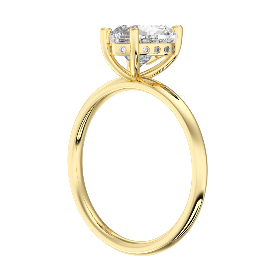 Zélie Heart Shaped Hidden Halo Diamond Engagement Ring