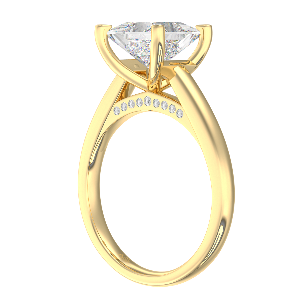 Ophelia Princess Diamond Hidden Halo Engagement Ring