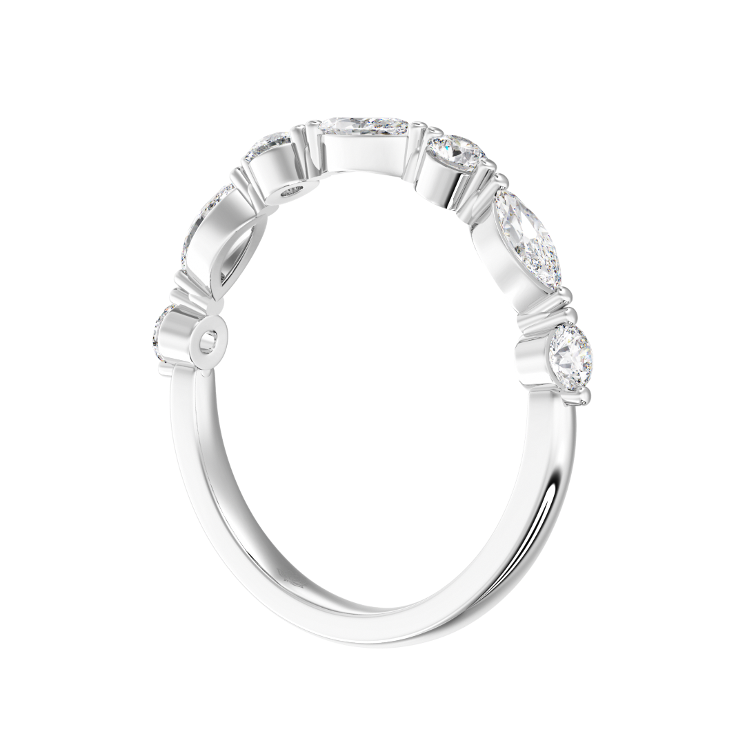 Cassandra 2 Stone Diamond Wedding Band