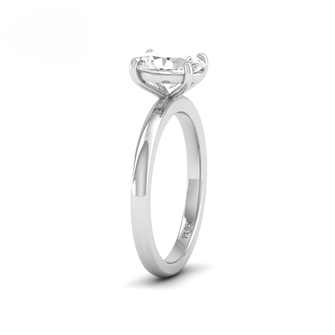 Anaya Solitaire Oval Cut With Diamond Engagement Ring
