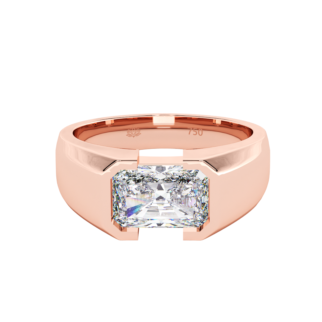 Fitzgerald 2ct Radiant Cut Diamond Ring for Modern Men