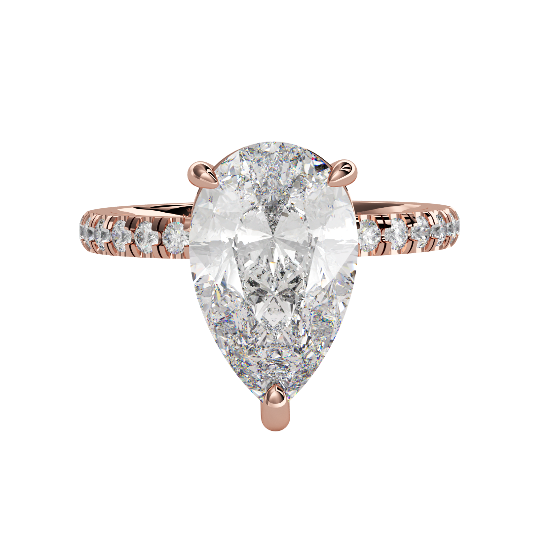 Evangeline Dewdrop Diamond Ring