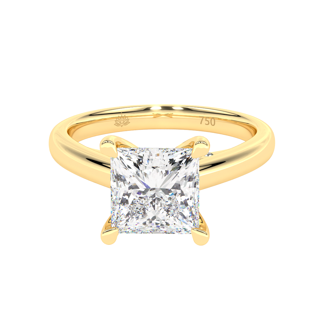 Ophelia Princess Diamond Hidden Halo Engagement Ring