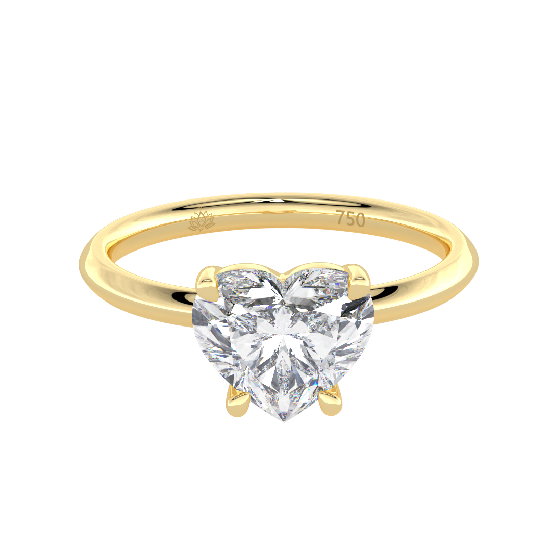 Zélie Heart Shaped Hidden Halo Diamond Engagement Ring