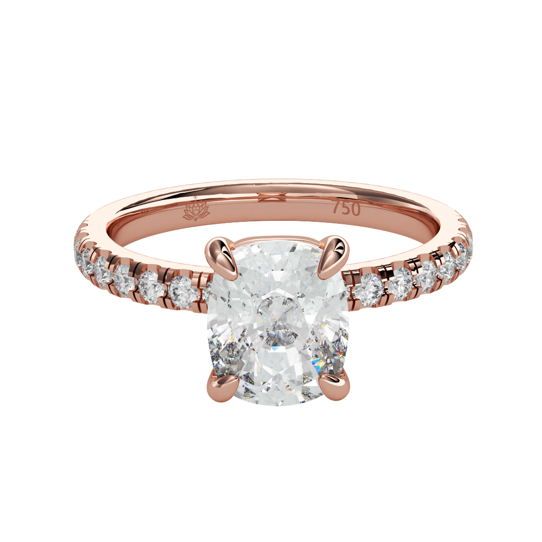 Celeste Velour Cushion Diamond Ring