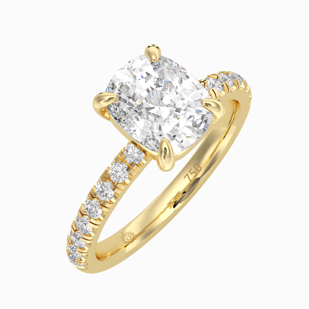 Celeste Velour Cushion Diamond Ring