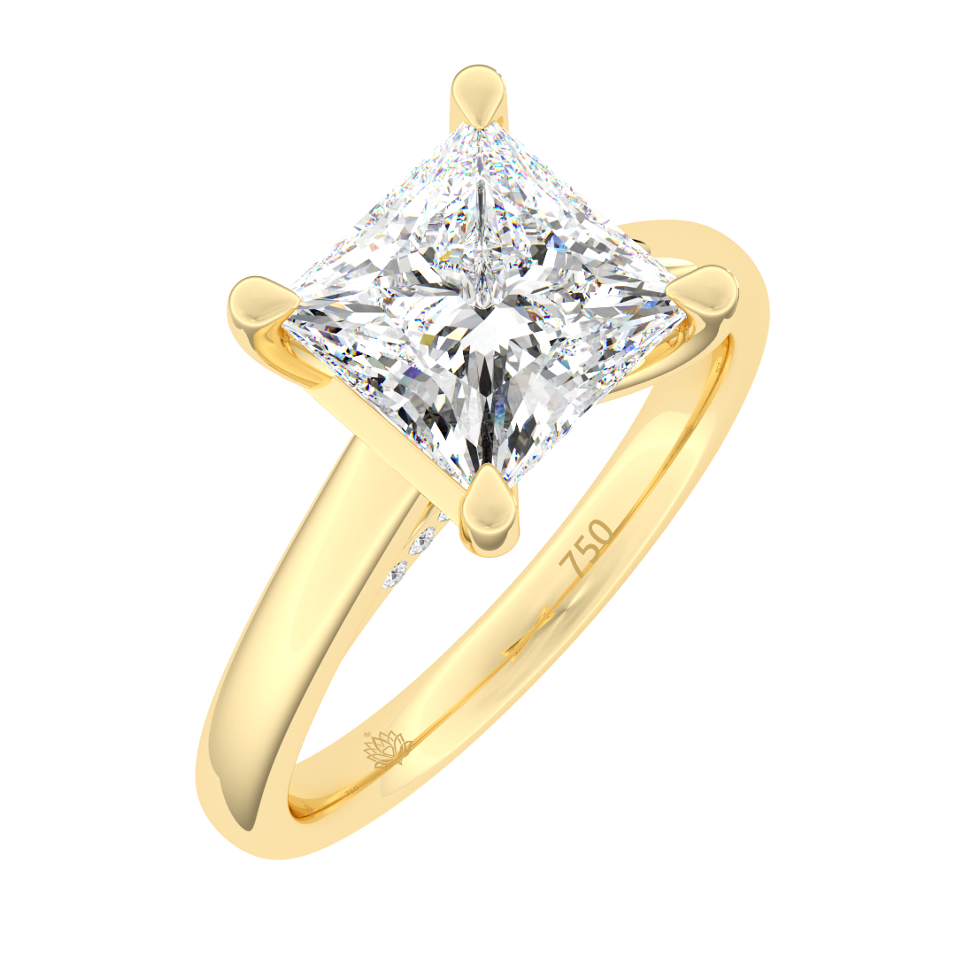 Ophelia Princess Diamond Hidden Halo Engagement Ring