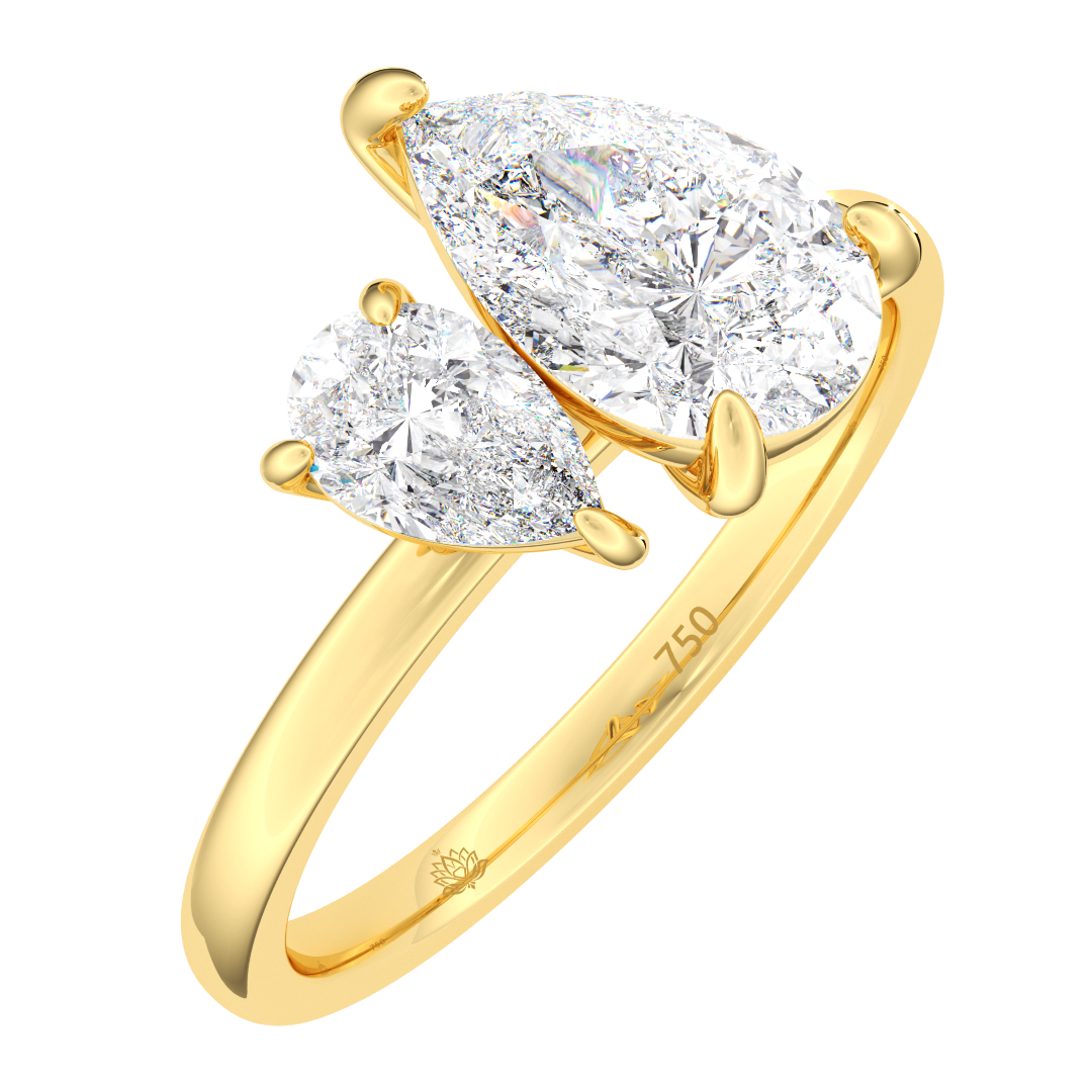 Luminara Toi Et Moi Pear Diamond Ring